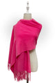 Soft Plain Wool Tassel Blanket Scarf