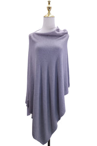 Cosy Plain Wool Poncho