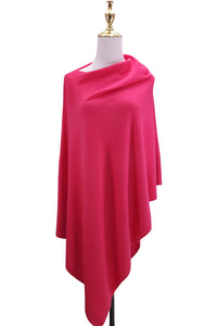 Cosy Plain Wool Poncho