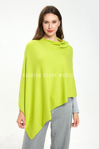 Cosy Plain Wool Poncho