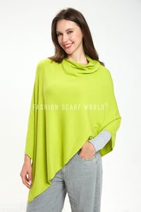 Cosy Plain Wool Poncho