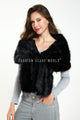 Metallic Faux Fur Shawl