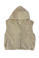 Plain Faux Fur Hooded Gilet Jacket