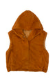 Plain Faux Fur Hooded Gilet Jacket