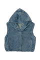 Plain Faux Fur Hooded Gilet Jacket