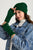 Plain Knitted Wool Hat & Fingerless Gloves Set