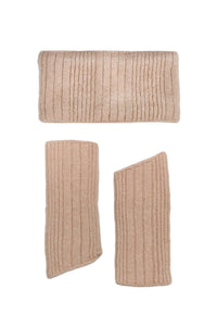 Knitted Metallic Wool Headwarmer & Fingerless Gloves Set