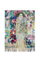 Klimt Portrait of Maria Munk Art Print Reversible Wool Tassel Scarf