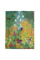 Klimt 'Flower Garden' Print Wool Reversible Frayed Scarf