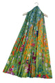 Klimt 'Flower Garden' Print Wool Reversible Frayed Scarf