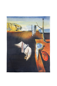 Dali The Persistence Of Memory Art Print Reversible Wool Frayed Scarf