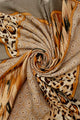 Leopard And Aztec Stripe Frayed Scarf