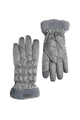 Plain Ruched Faux Fur Trim Gloves