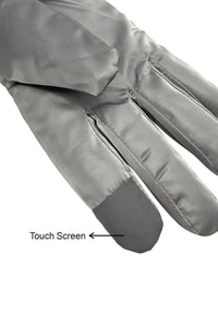 Plain Ruched Faux Fur Trim Gloves