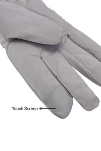 Plain Ruched Faux Fur Trim Gloves