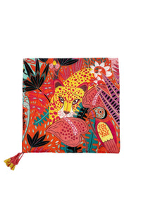 Vibrant Leopard Jungle Print Square Scarf