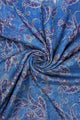 Paisley Linen Square Frayed Scarf