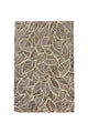 Foiled Detailed Leaf Print Frayed Scarf