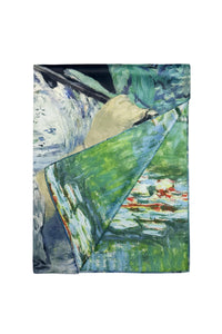 Manet 'Jeanne Demarsy'/Monet 'Water Lily' Reversible Silk Scarf