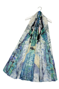 Manet 'Jeanne Demarsy'/Monet 'Water Lily' Reversible Silk Scarf