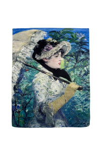 Manet 'Jeanne Demarsy'/Monet 'Water Lily' Reversible Silk Scarf