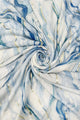 Foiled Swirl Print Frayed Scarf