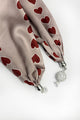 Loveheart Print Diamante Magnetic Clasp Scarf