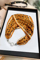 Leopard Print Diamante Magnetic Clasp Scarf