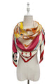 Graphic Floral Fashion Print Square Scarf