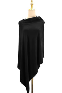 Cosy Plain Wool Poncho