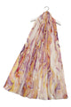 Foiled Swirl Print Frayed Scarf