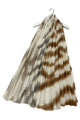 Foiled Zebra Stripe Print Frayed Scarf