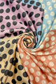 Colourful Polka Dot Print Silk Scarf