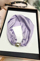 Elegant Plain Pearl Magnetic Clasp Scarf