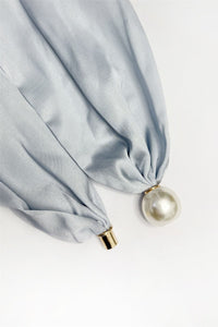 Elegant Plain Pearl Magnetic Clasp Scarf