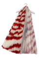 Foiled Zebra Stripe Print Frayed Scarf