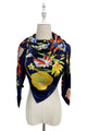 Vibrant Wildflower Print Square Scarf