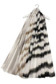 Foiled Zebra Stripe Print Frayed Scarf