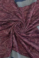 Traditional Paisley & Stripe Border Frayed Scarf