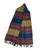 Aztec Wool Blend Tassel Scarf - Blue & Beige