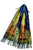 Van Gogh Terrace At Night Print Wool Scarf with Tassel Edge