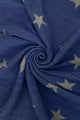 Reversible Pleated Ombre Star Print Wool Scarf