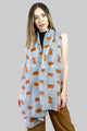 Cute Scottish Highland Buffalo Print Scarf