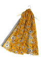 Pretty Flowers With Polka Dot Border Scarf - Fashion Scarf World