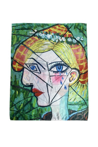 Picasso Impressionist Style Weeping Woman Print Silk Scarf