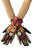 Frida Kahlo Print Suede Touchscreen Gloves