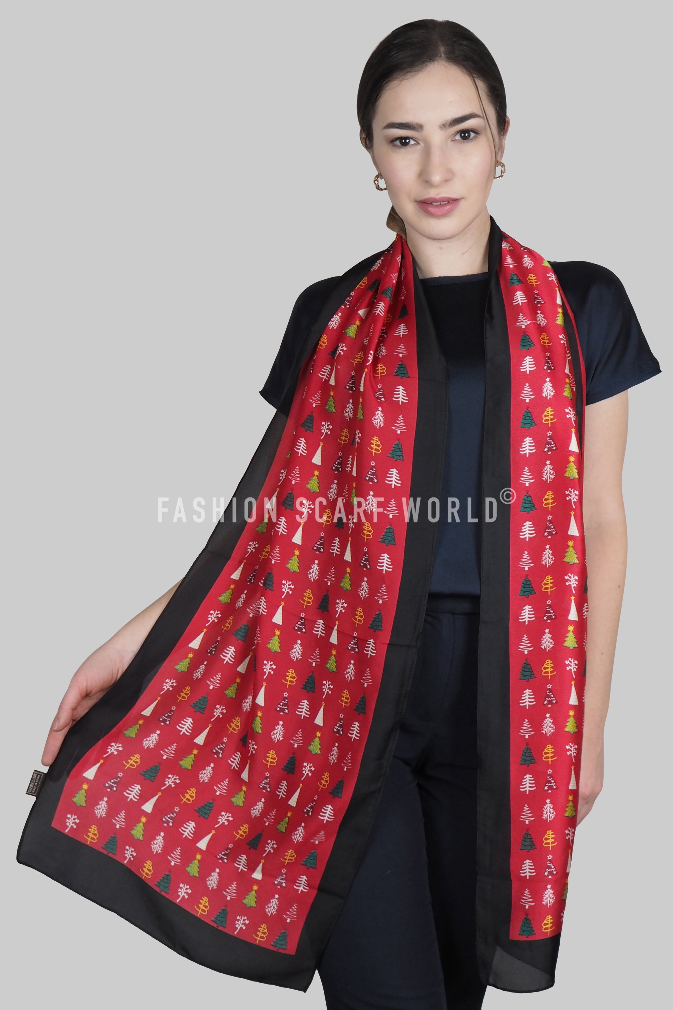 Christmas on sale silk scarf