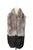 Two Tone Long Faux Fur Collar - Light Grey