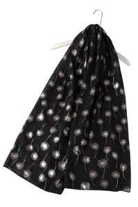 Rose Gold Dandelion Print Scarf - Fashion Scarf World